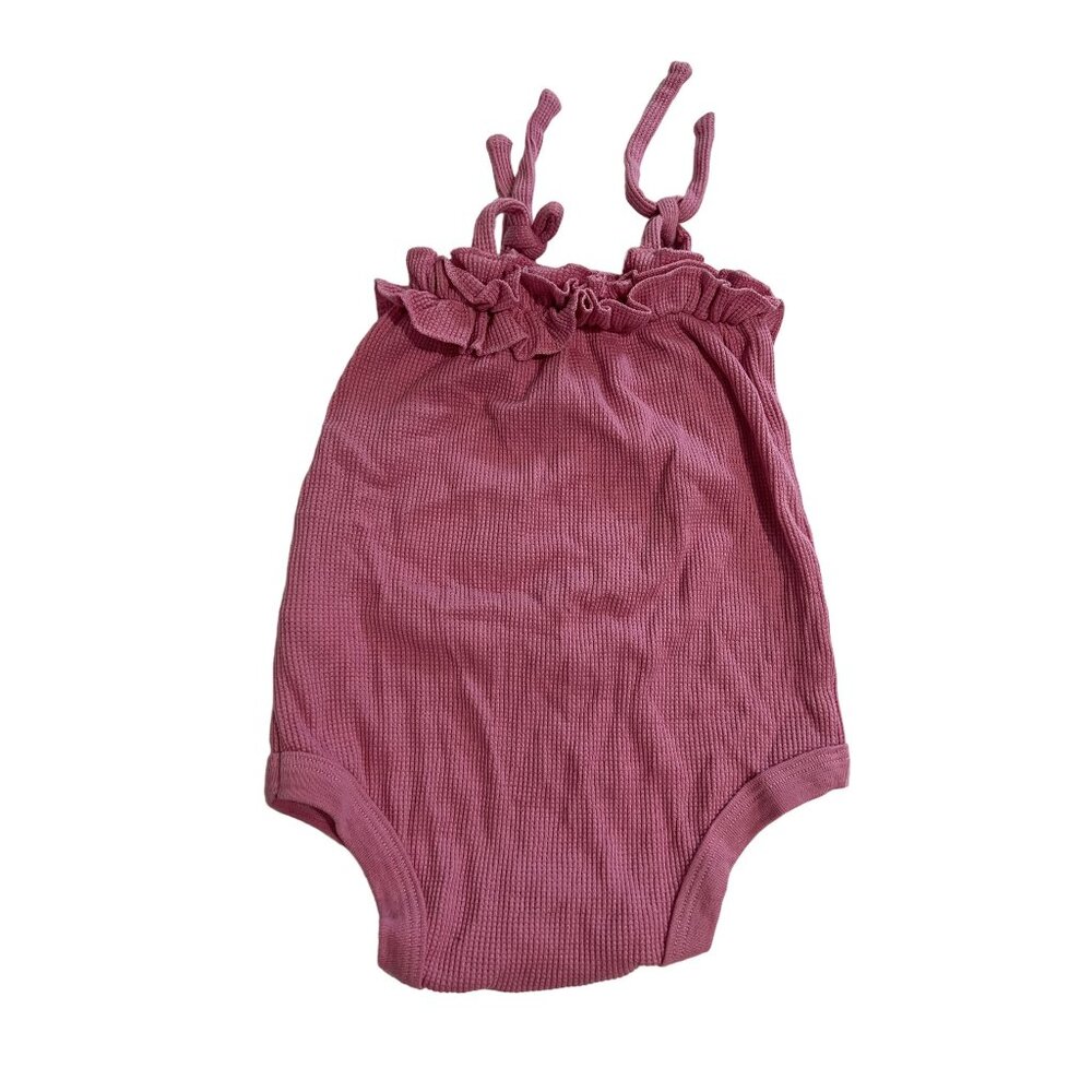 Cozii Ruffle Bubble Romper in Pink